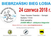 Plakat - Biebrzański Bieg Łosia 24.06.2018