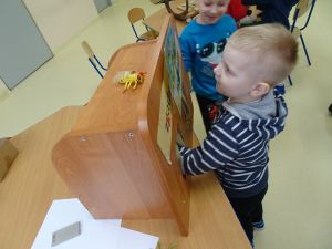 Zajęcia edukacyjne z przedszkolakami w Przedszkolu w Rudzie